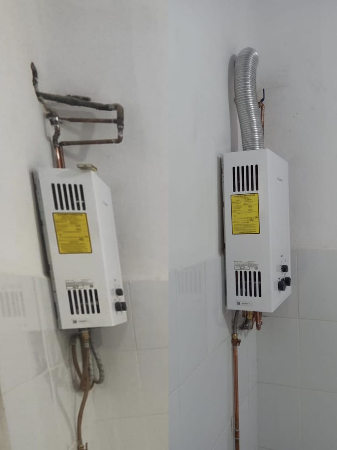 Dos equipos montados sobre pared