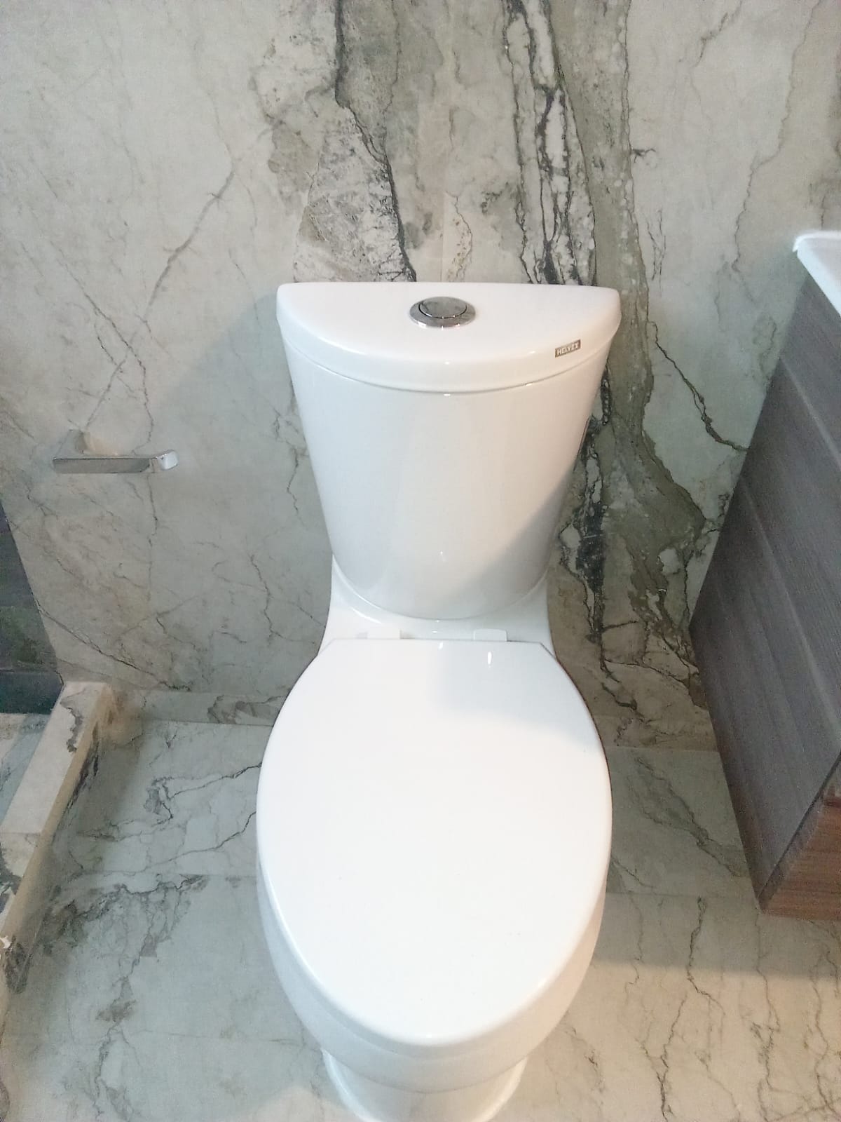 Sanitario instalado en baño
